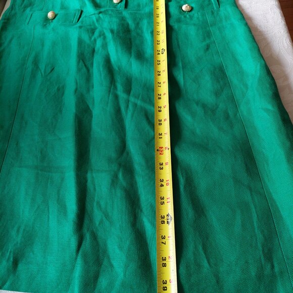 Talbots Emerald Green Linen Blend Dress, Size 12 - Picture 7 of 11